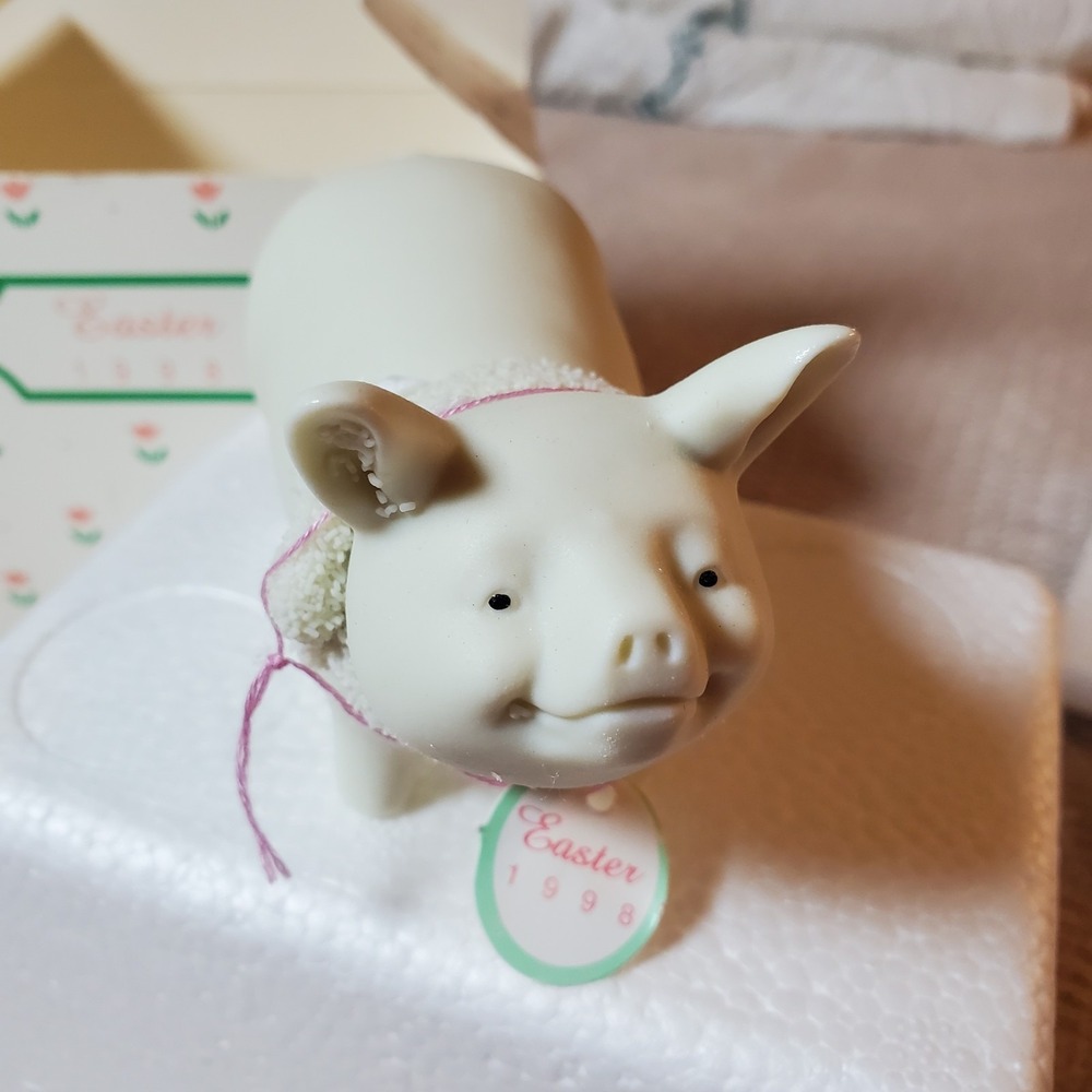 Dept.56 Easter Collection Pig 1998 #23774 Vintage Excellent Condition In Box Tag
